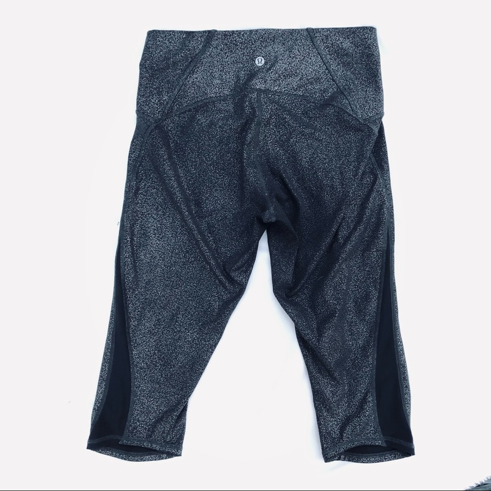 Lululemon > Black 17" Glitter Sparkle Leggings > 8